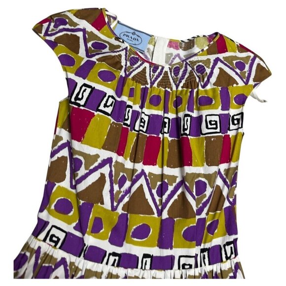 Stunning PRADA 2012 A-Line Printed Luxury Designer Scoop Mini Dress Size 0 XS - Picture 3 of 8